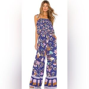 Spell and the gypsy wild bloom strappy pantsuit in navy